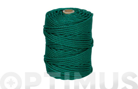 CUERDA PE CABLEADA 4C 5MM 100 MT VERDE