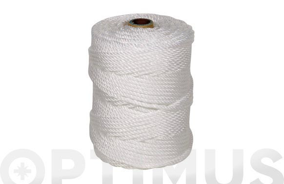CUERDA PE CABLEADA 4C 6MM 100 MT BLANCO