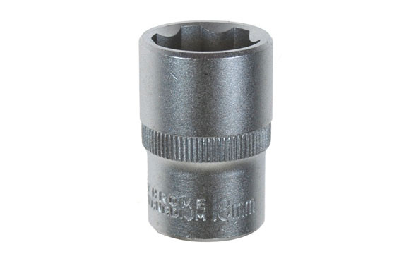 LLAVE VASO CV. ½\" 18 MM. ACABADO SATINADO