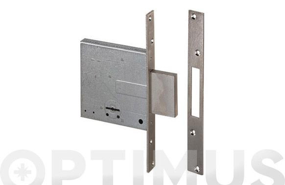CERRADURA SEGURIDAD NIQUELADA LLAVE SOLA 60 MM/BORJAS 4 VUELTAS