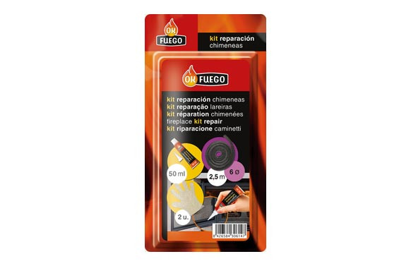 KIT REPARACION CHIMENEAS Ø 8MM + PEGAMENTO+GUANTES