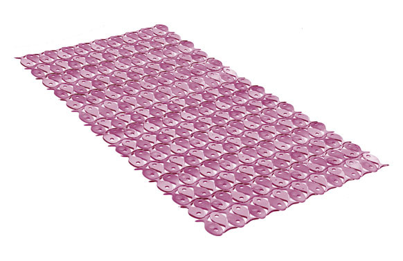 ALFOMBRA BAÑO BERENJENA PVC VENTOSAS 36X70 CM