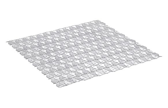 ALFOMBRA BAÑO TRANSLUCIDA PVC VENTOSAS 54X54 CM