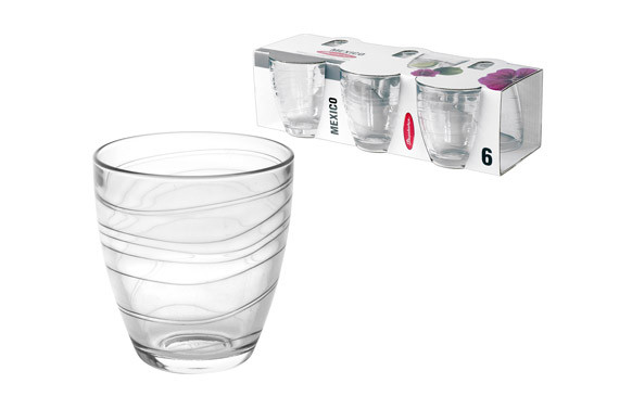 VASO MEXICO (6 PIEZAS) TRANSPARENTE