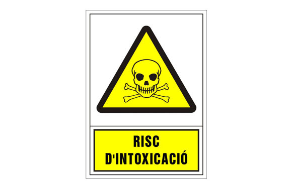 SEÑAL ADVERTENCIA CATALAN 490X345 MM-RISC D\'INTOXICACIO