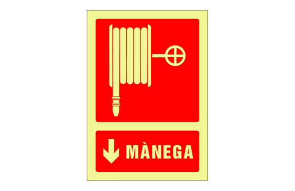 SEÑAL FOTOLUMINISCENTE CONTRA INCENDIO CATALAN 420X297 MM-MANEGA