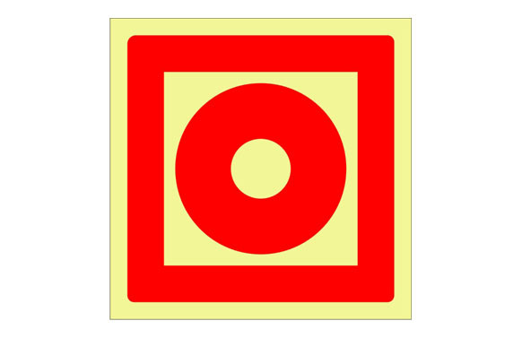 SEÑAL FOTOLUMINISCENTE CONTRA INCENDIO SIN TEXTO 210X210 MM-PULSADOR ALARMA