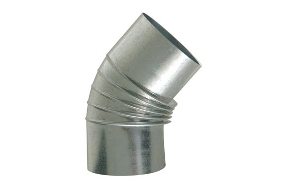 CODO GALVANIZADO CHIMENEA Ø120 45º