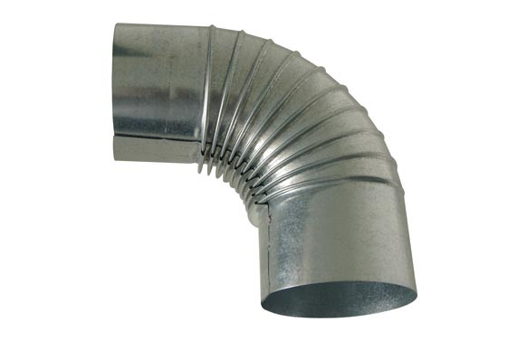 CODO GALVANIZADO CHIMENEA Ø110 90º