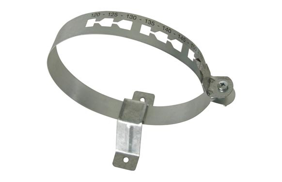 ABRAZADERA GALVANIZADA EXTENSIBLE CHIMENEA ABEG2: Ø120-155
