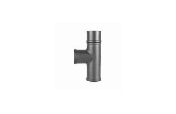 TE + TAPA - TUBO PARED SIMPLE PINTADO PELLET GRAFI Ø80 TE 90º