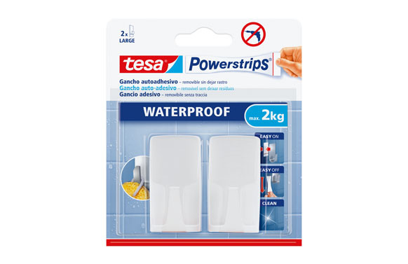 COLGADOR POWERSTRIPS WATERPROOF RECTANGULAR GRANDE BLANCO BLISTER 2 + 4 TIRAS