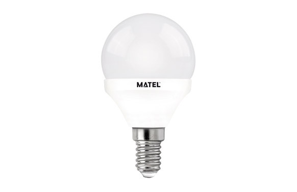 LAMPARA ESFERICA LED AL+PC E14 5W LUZ CALIDA
