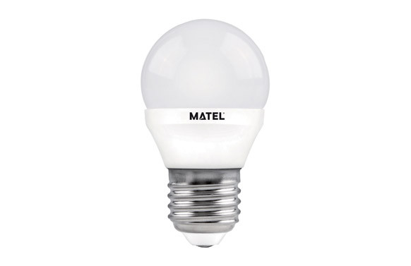 LAMPARA ESFERICA LED AL+PC E27 5W LUZ CALIDA