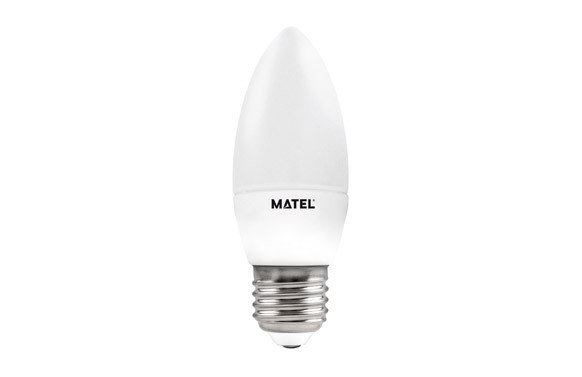 LAMPARA VELA LED AL+PC E27 6W LUZ CALIDA
