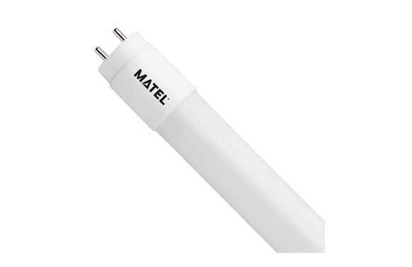 FLUORESCENTE ALUMINIO CRISTAL LED T-8 60CM 9W LUZ BLANCA