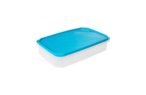 CONTENEDOR HERMETICO 2,1 L RECTANGULAR TURQUESA