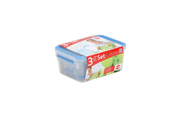 CONTENEDOR HERMETICO SET 3 PZS RECTANGULAR