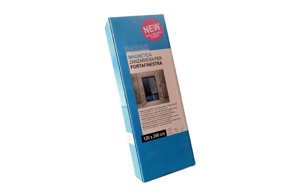 MOSQUITERA MAGNETICA ADAPTABLE BLANCO 120 X 240 CM