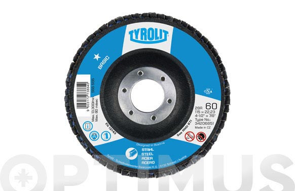 DISCO LAMINAS ACERO BASIC CORINDON 125X22 GR-120