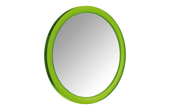 ESPEJO COSMETICA CON VENTOSA VERDE 5X