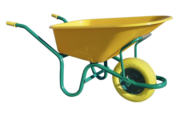 CARRETILLA NYLON AMARILLA C1/570 100 L RUEDA IMPINCHABLE