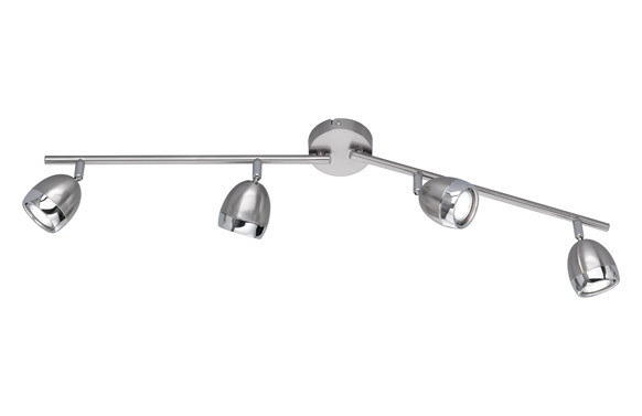 REGLETA 4 FOCOS LED GU10 3W NANTES NIQUEL