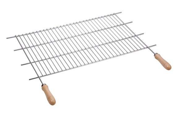 PARRILLA RECORTABLE ZINC MANGO MADERA 80XF40CM (CORTE 73-82 CM)