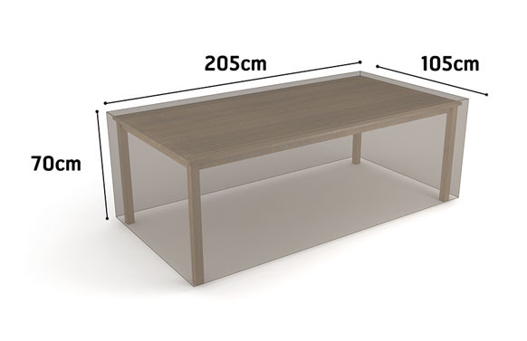 FUNDA MESA RECTANGULAR VISON 205X105X H 70