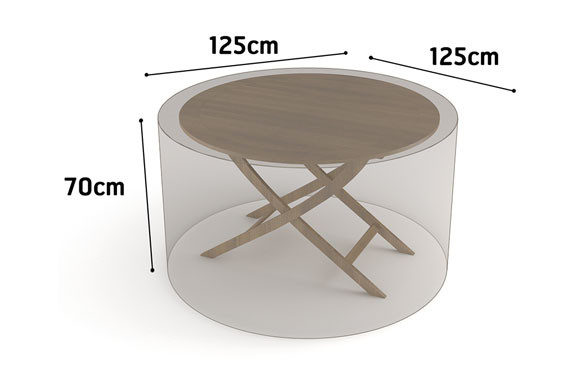 FUNDA MESA REDONDA VISON 125X125X H 70