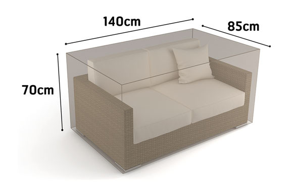 FUNDA SOFA 2 PLAZAS VISON 140X85X H 70