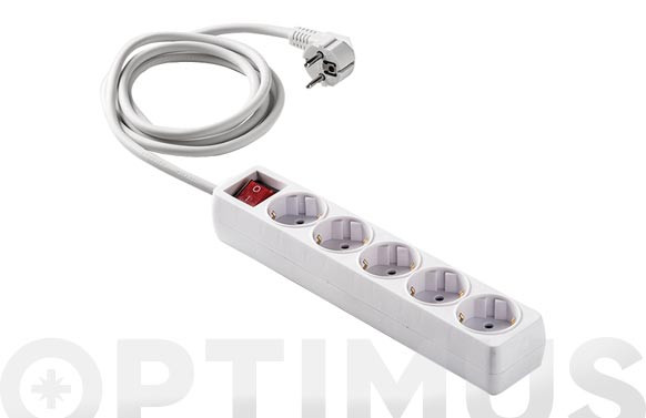 BASE MULTIPLE ECO CON INTERRUPTOR 5 TOMAS 3 MT