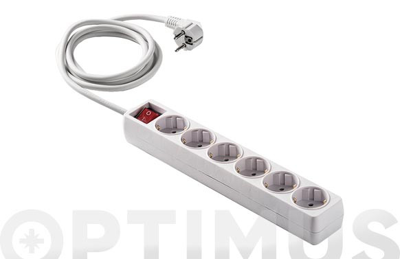 BASE MULTIPLE ECO CON INTERRUPTOR 6 TOMAS 3 MT