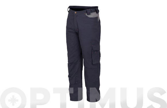 PANTALON LARGO STRETCH SIN PARCHES AZUL T-XXL