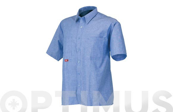 CAMISA ALGODON MANGA CORTA AZUL L