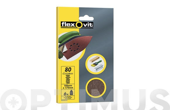 PAPEL OXIDO ALUMINIO VELGRIP TRIANGULAR (BLISTER 6 105X175- 80/8 AGUJEROS