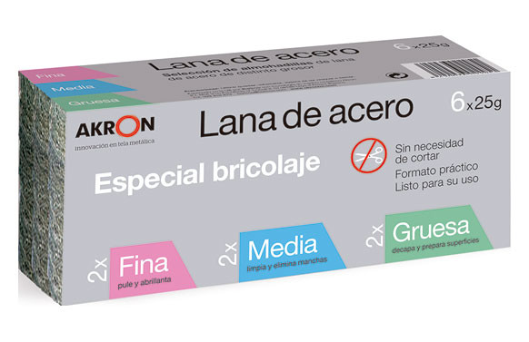 LANA ACERO AKRON SELECCION 2FINO+2MEDIO+2GRUESO