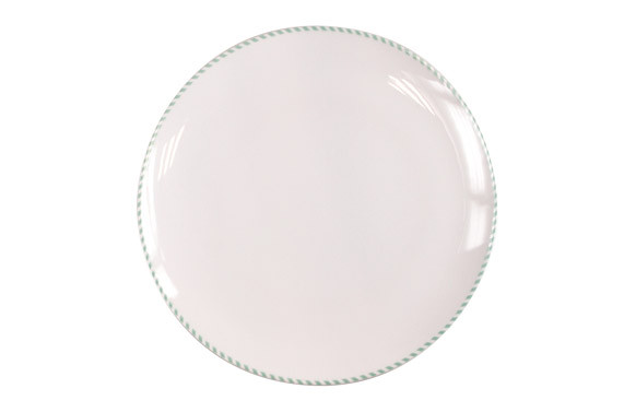 PLATO POSTRE 21 COUPE DECORADO VIVO VERDE