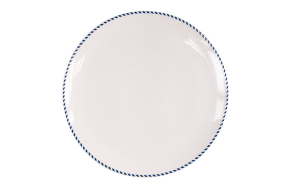 PLATO POSTRE 21 COUPE DECORADO VIVO AZUL