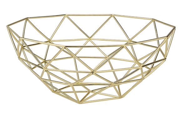 FRUTERO GEO METAL/ORO Ø28,5X12,2 CM