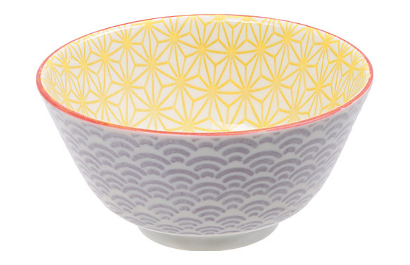 CUENCO ARROZ 12 CM LILA/AMARILLO