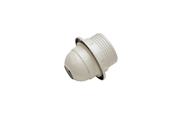 PORTALAMPARAS ROSCADO + ARANDELA E-27 BLANCO