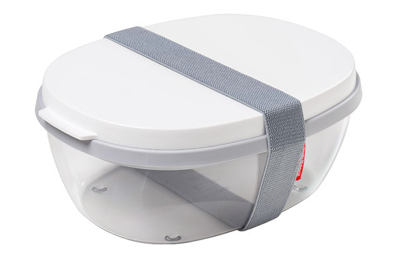 CONTENEDOR HERMETICO ENSALADAS ELLIPSE DUO BLANCO
