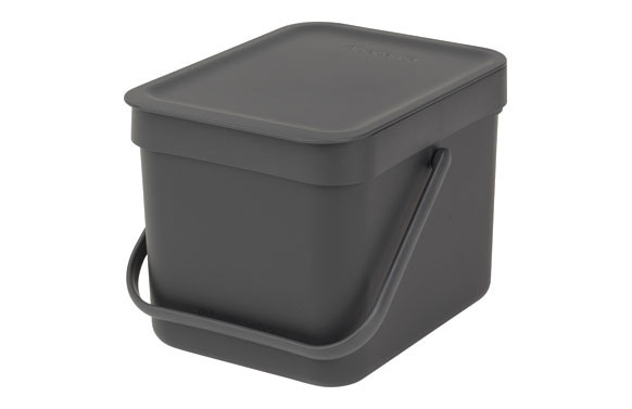 CUBO RECICLAJE SORT & GO\' 6 L GRIS