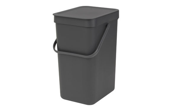 CUBO RECICLAJE SORT & GO\' 12 L GRIS