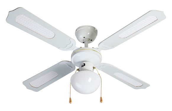 VENTILADOR TECHO Ø105CM BLANCO CLASSIC CON LUZ4PALAS REVERSIBLES