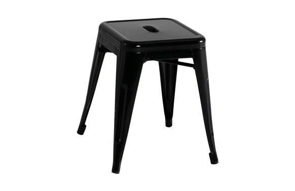 TABURETE BAJO METAL NEGRO