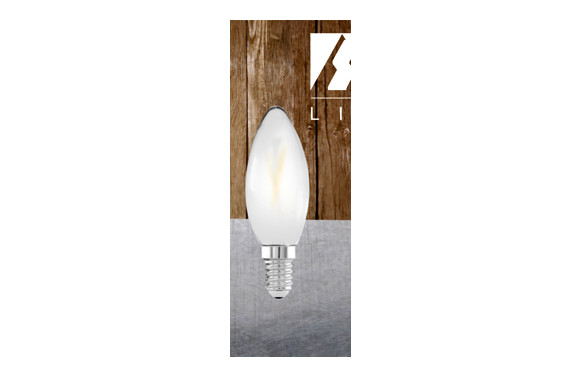 LAMPARA FILAMENTO LED VELA OPAL E14 3W LUZ BLANCA (5000K)