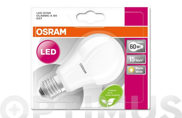 LAMPARA LED ESTANDAR 806LM E27 9,5W LUZ BLANCA (4000K)