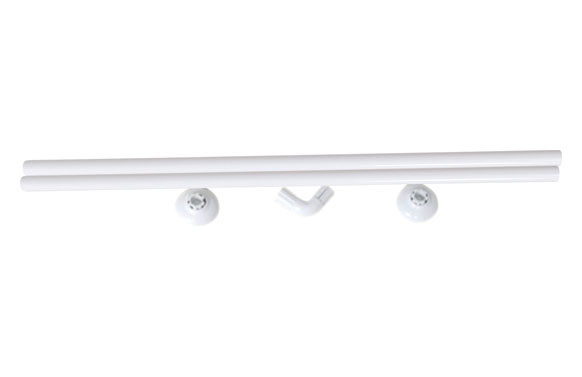 BARRA ANGULO CORTINA DE BAÑO 80X80 BLANCO